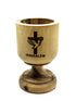 Olive Wood engraved communion cup